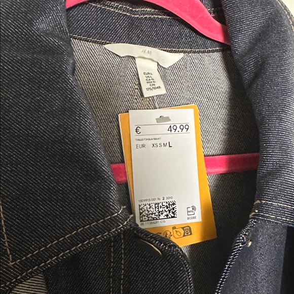 NWT! H&M EuropeDark Blue Denim Cape Jacket — Large - Picture 2 of 7